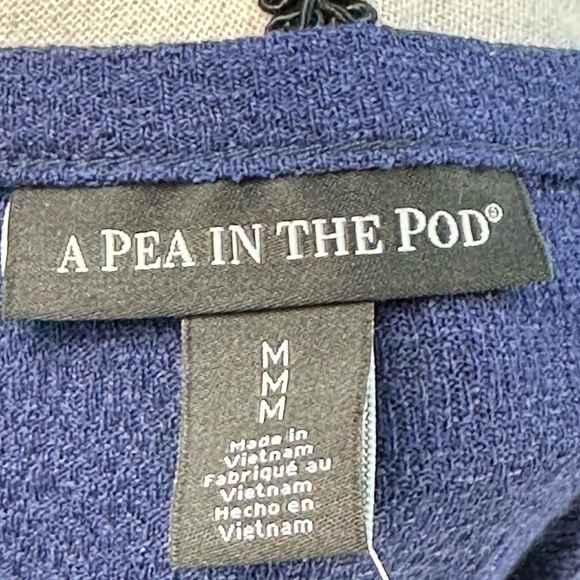 A Pea In The Pod Short Sleeve Side Tie Ruffle Hem Midi Dress - Blue -size Medium - Picture 5 of 9